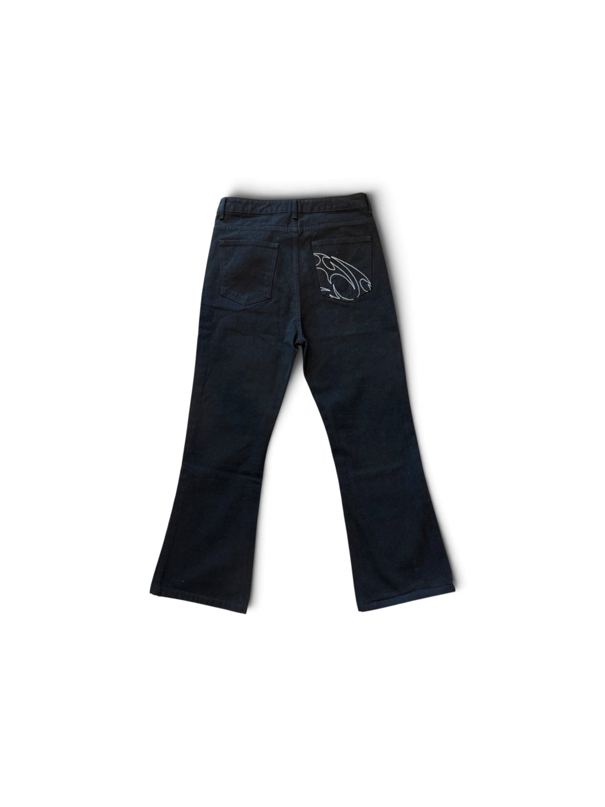 Black Bootcut Chain Denim