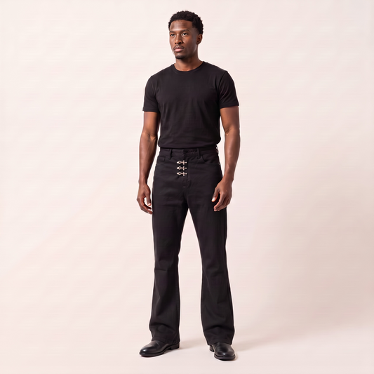 Black Hardware Bootcut Denim
