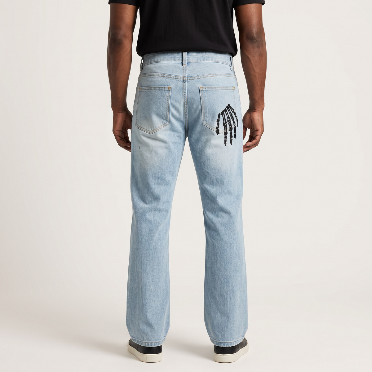 Vintage Wash Wide-Leg Jeans