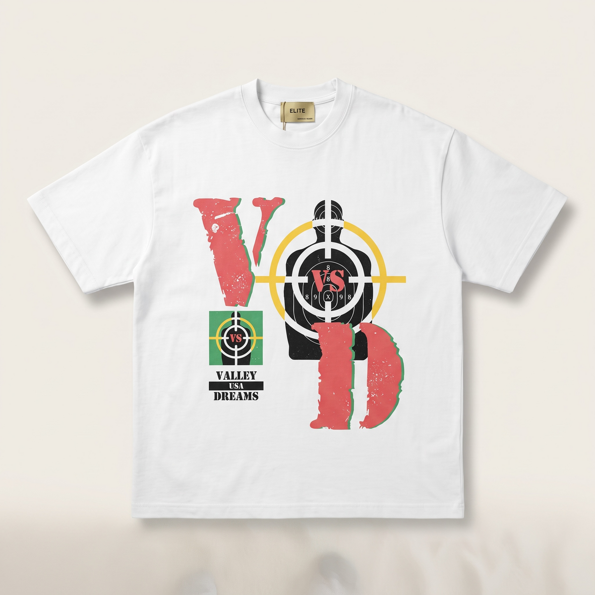 White Target Graphic Tee