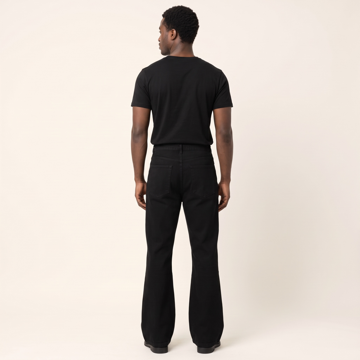 Black Studded Bootcut Jeans