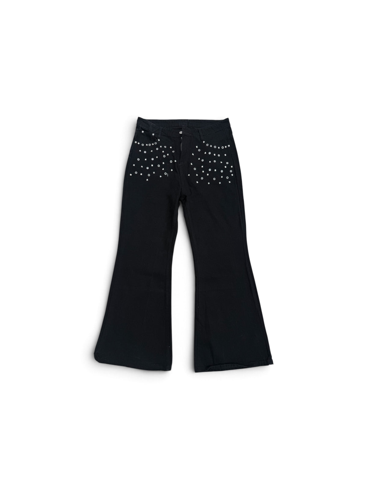 Black Studded Bootcut Jeans