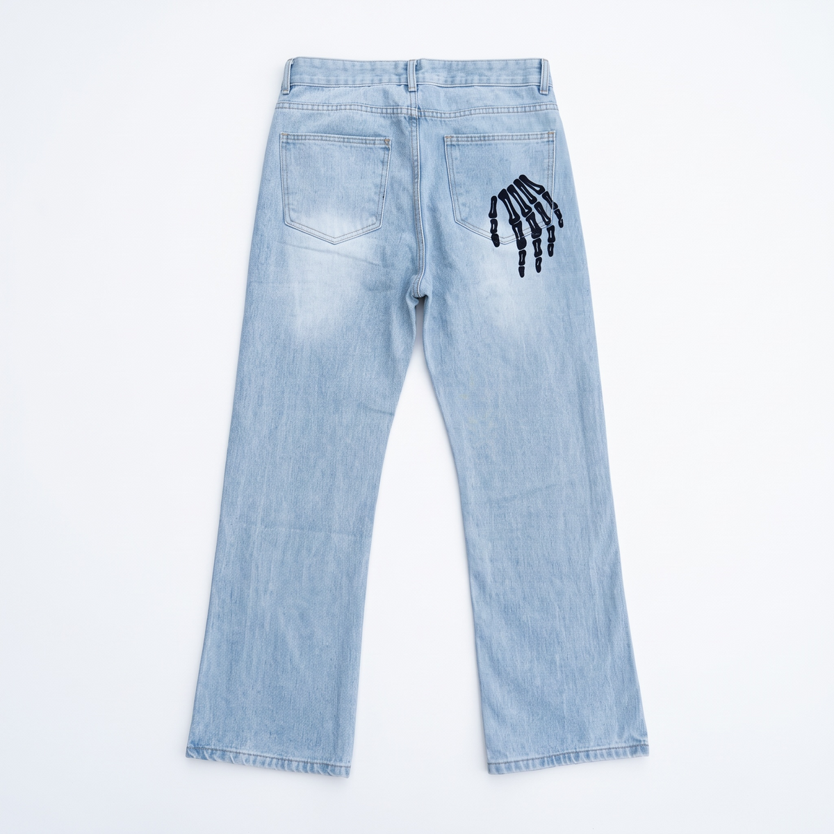 Vintage Wash Wide-Leg Jeans