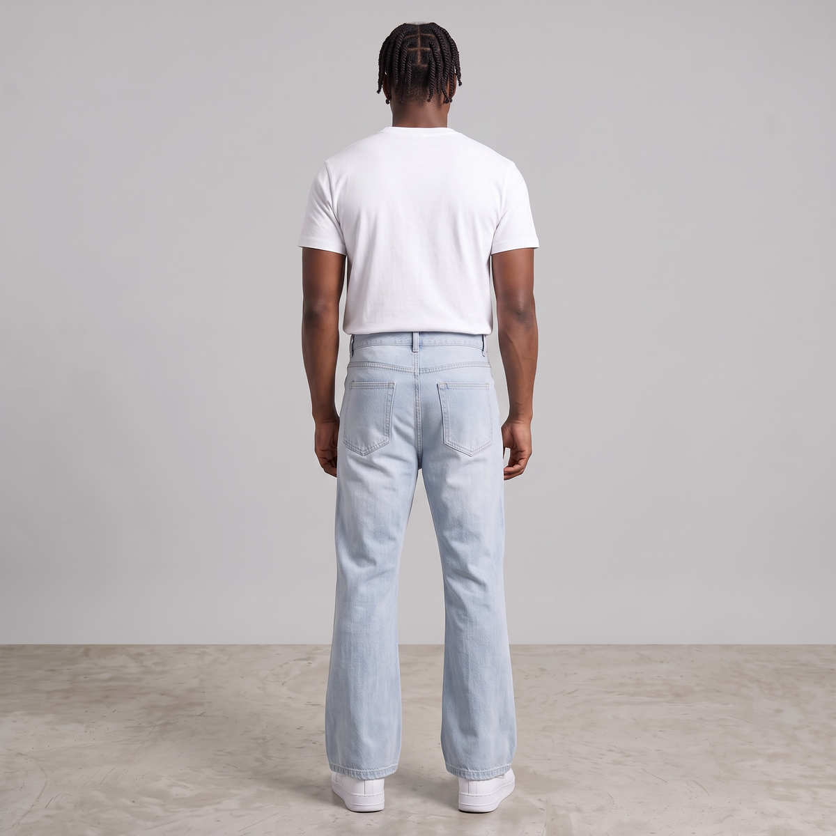 Vintage Wash Hardware Bootcut Jeans